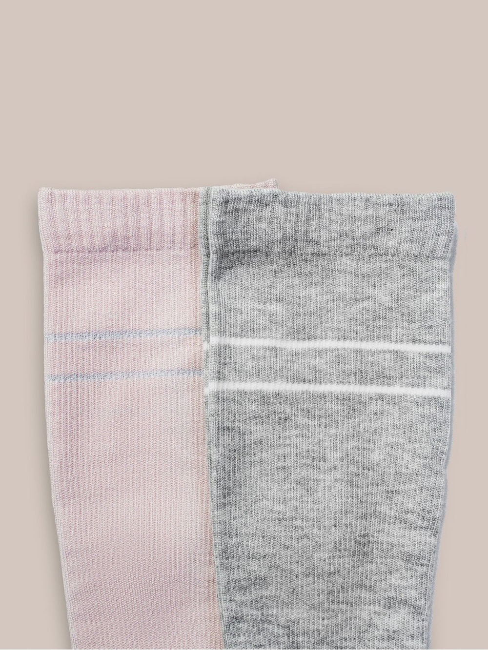 Kindred Bravely Compression Socks - Pink & Gray (2-Pack)